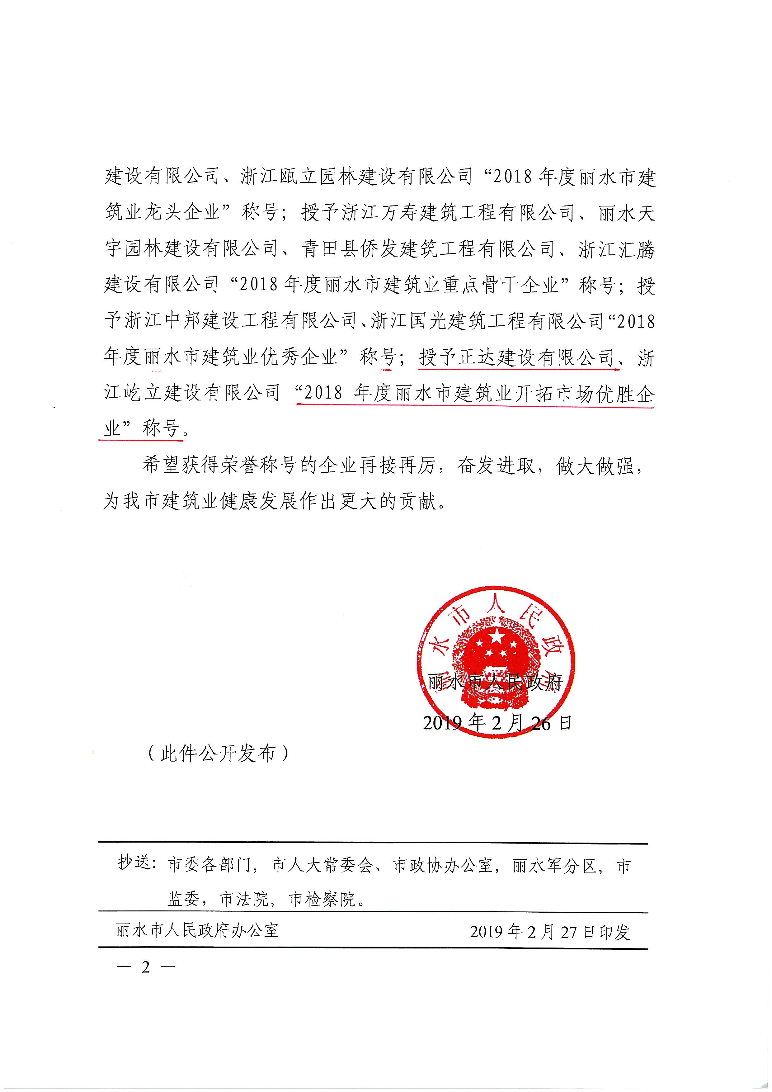 2018年優(yōu)勝企業(yè)